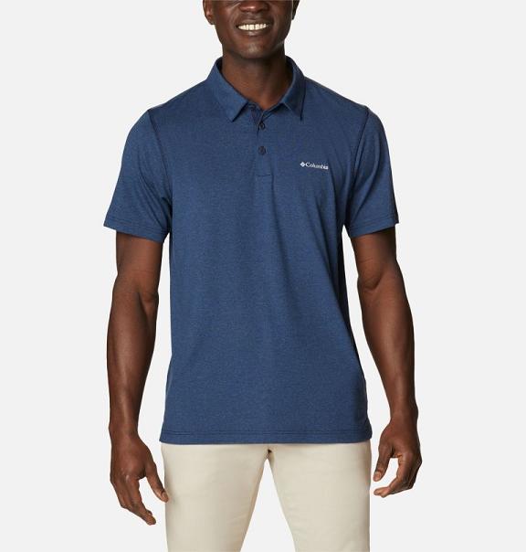 Columbia Tech Trail Polo Navy For Men's NZ74513 New Zealand